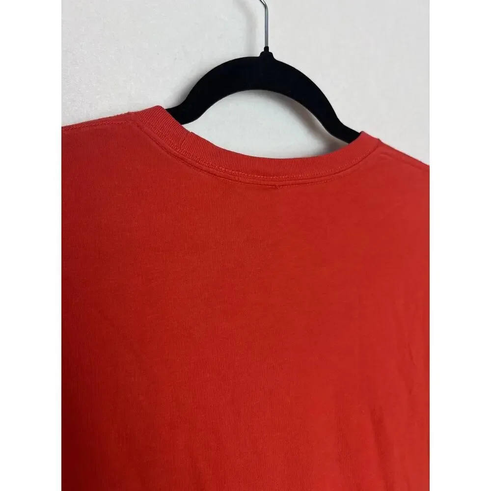 Adidas Classic Logo Short Sleeve Red T-Shirt Size Large